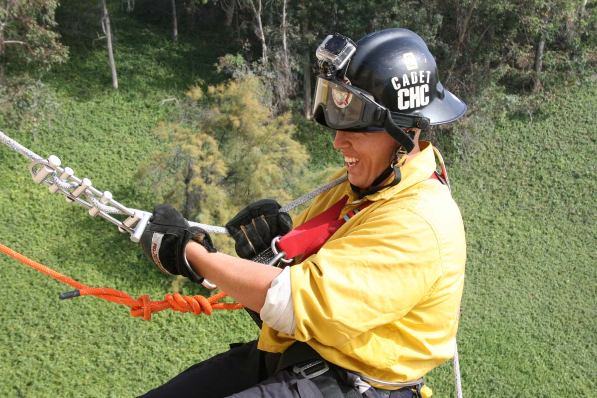 Cadets rappelling