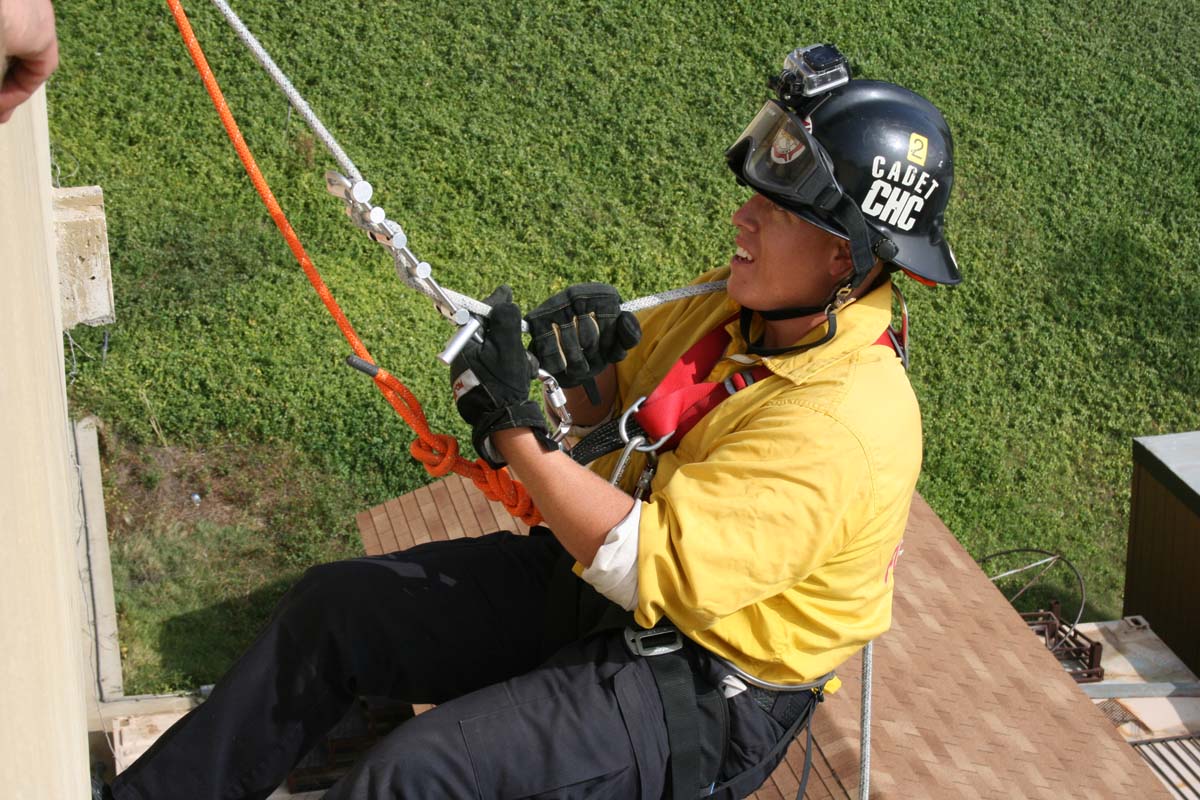 Cadets rappelling