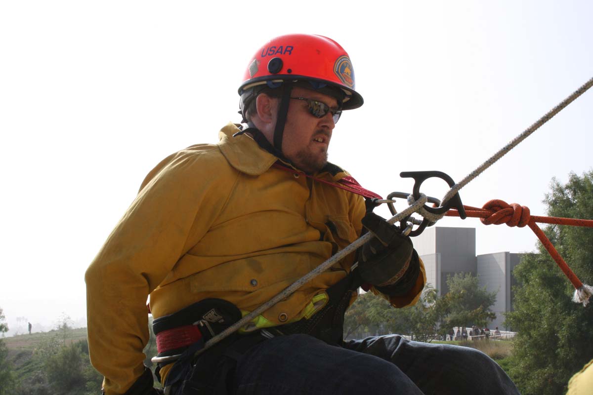 Cadets rappelling