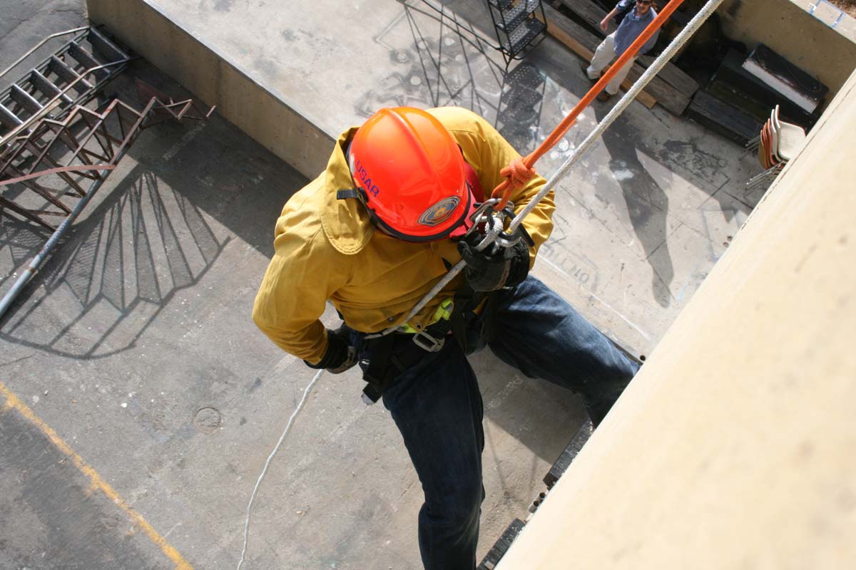 Cadets rappelling