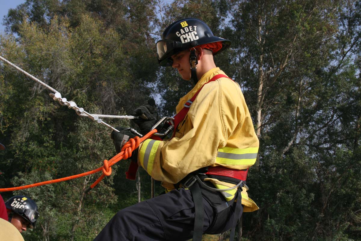 Cadets rappelling
