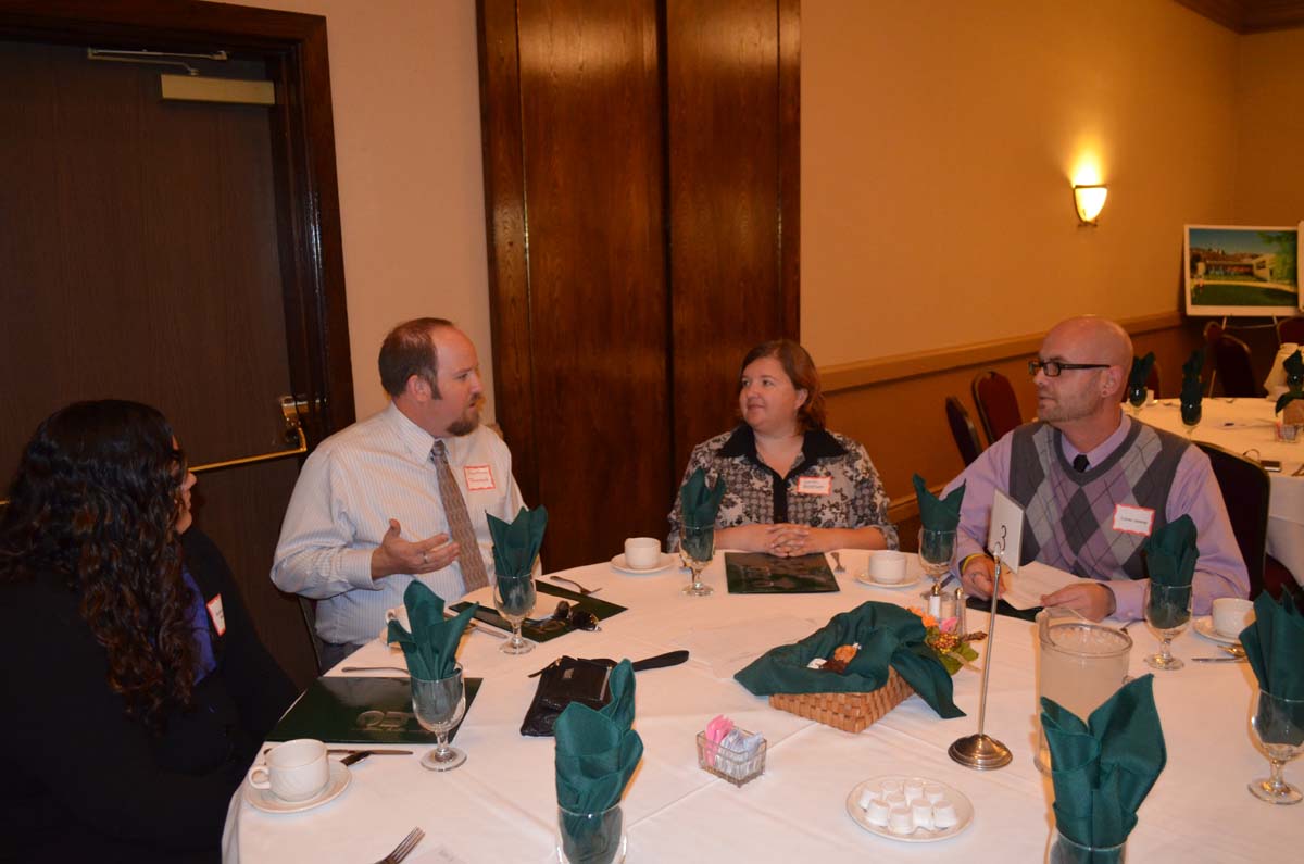 People enjoying the luncheon