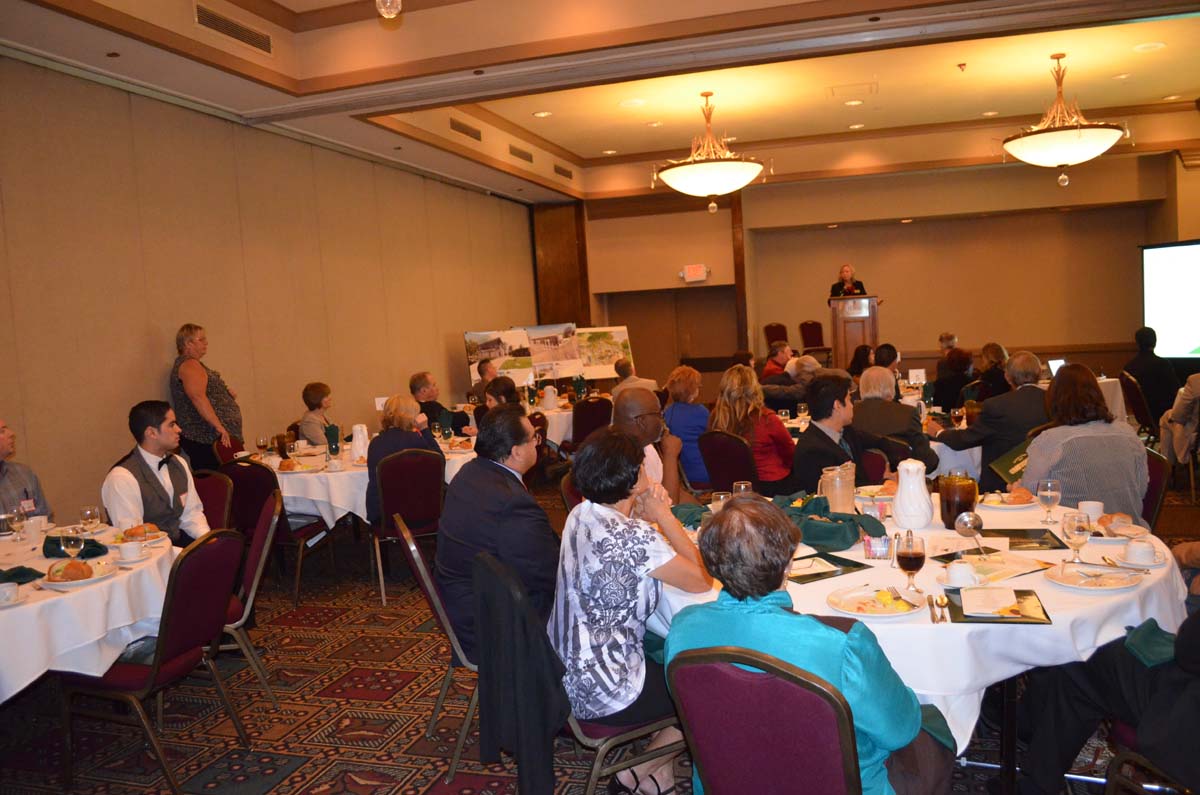 People enjoying the luncheon