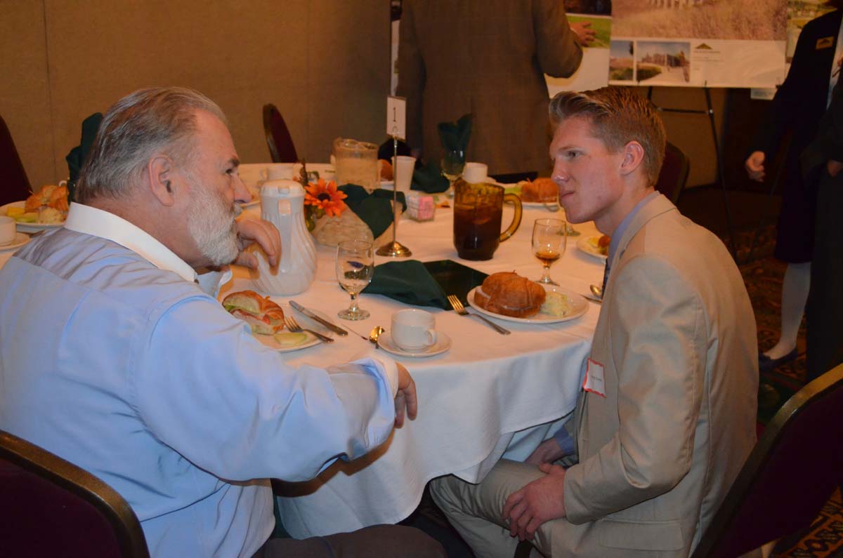 People enjoying the luncheon
