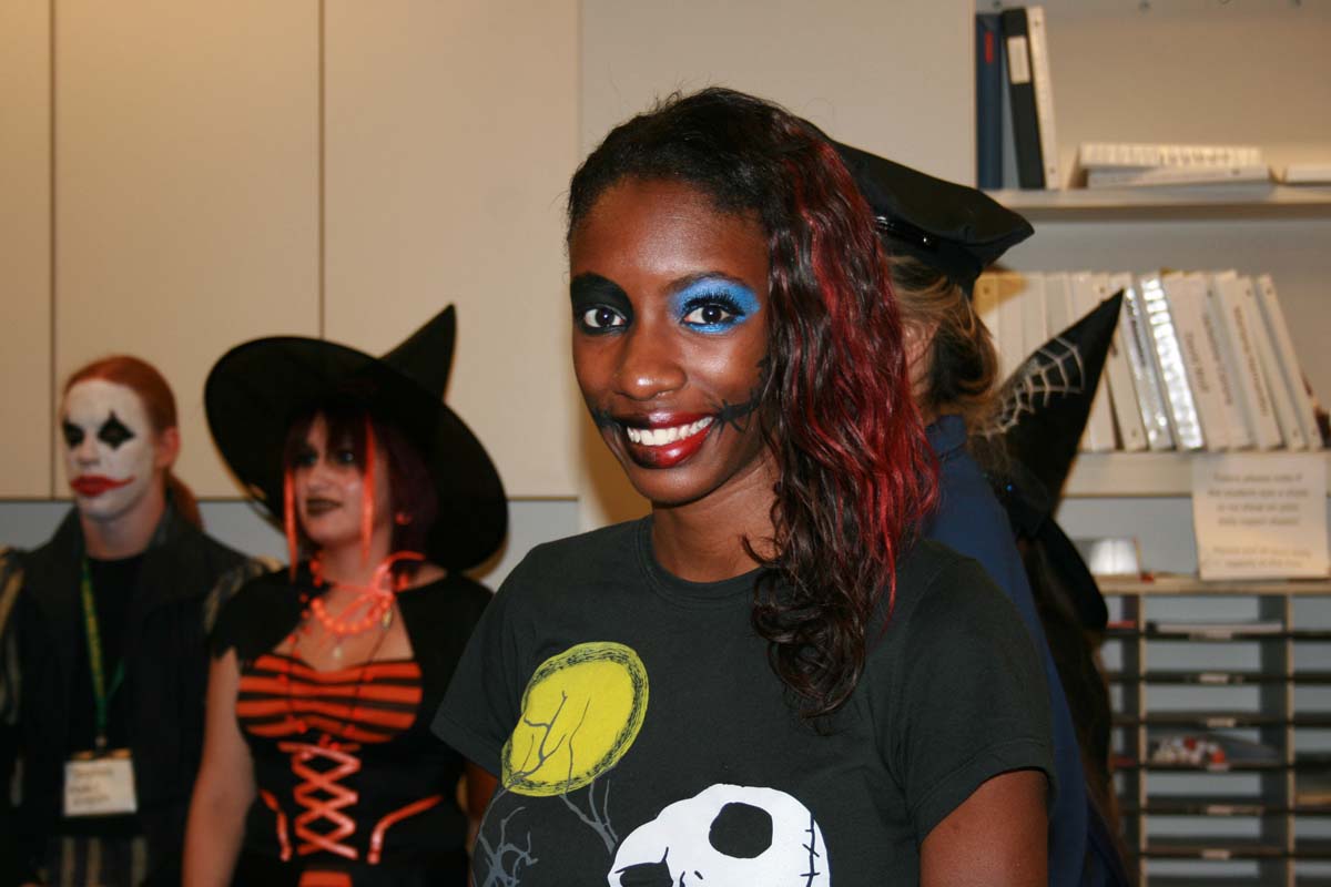 People enjoying the costume contest