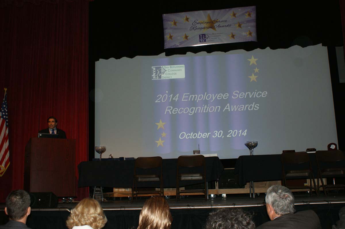 People at the Employee Service Recognition event