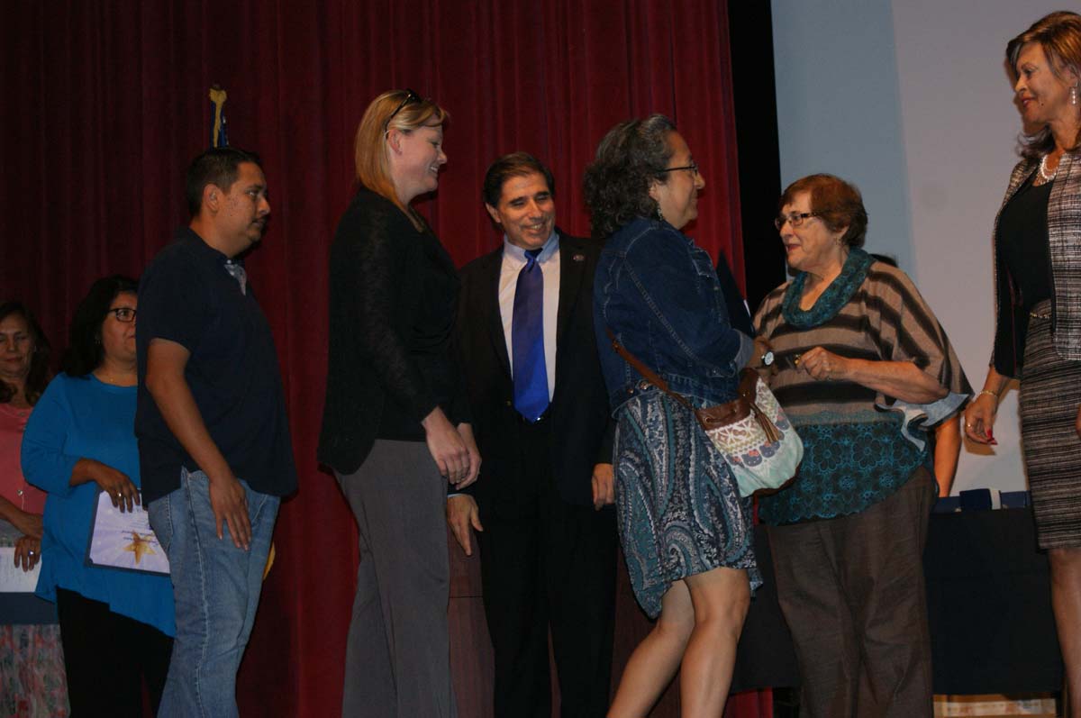 People at the Employee Service Recognition event