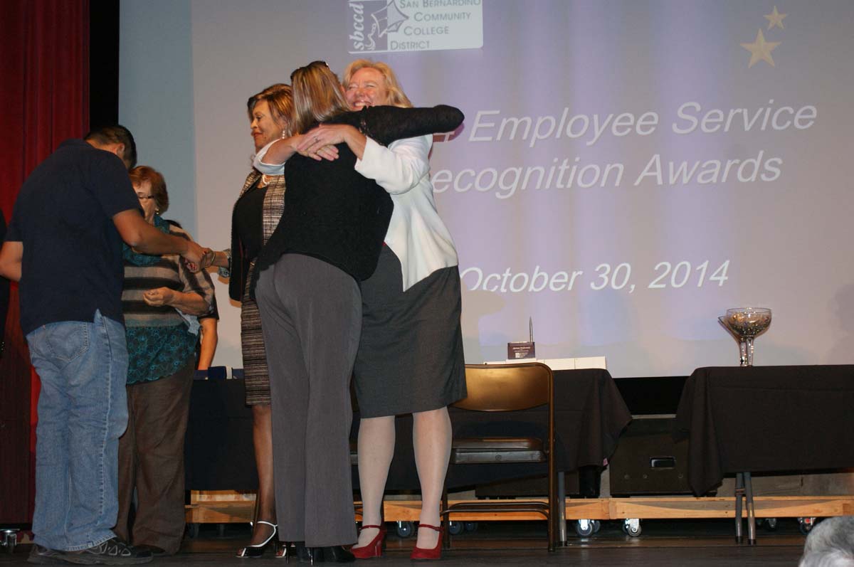 People at the Employee Service Recognition event