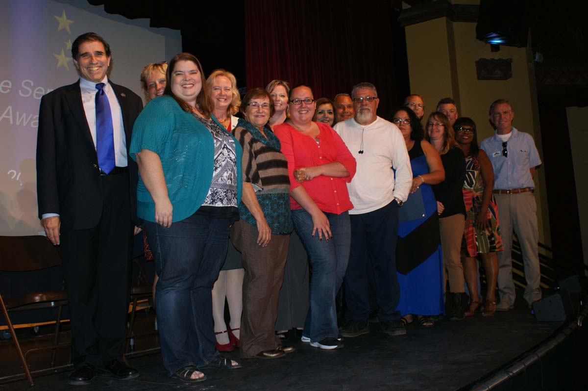 People at the Employee Service Recognition event