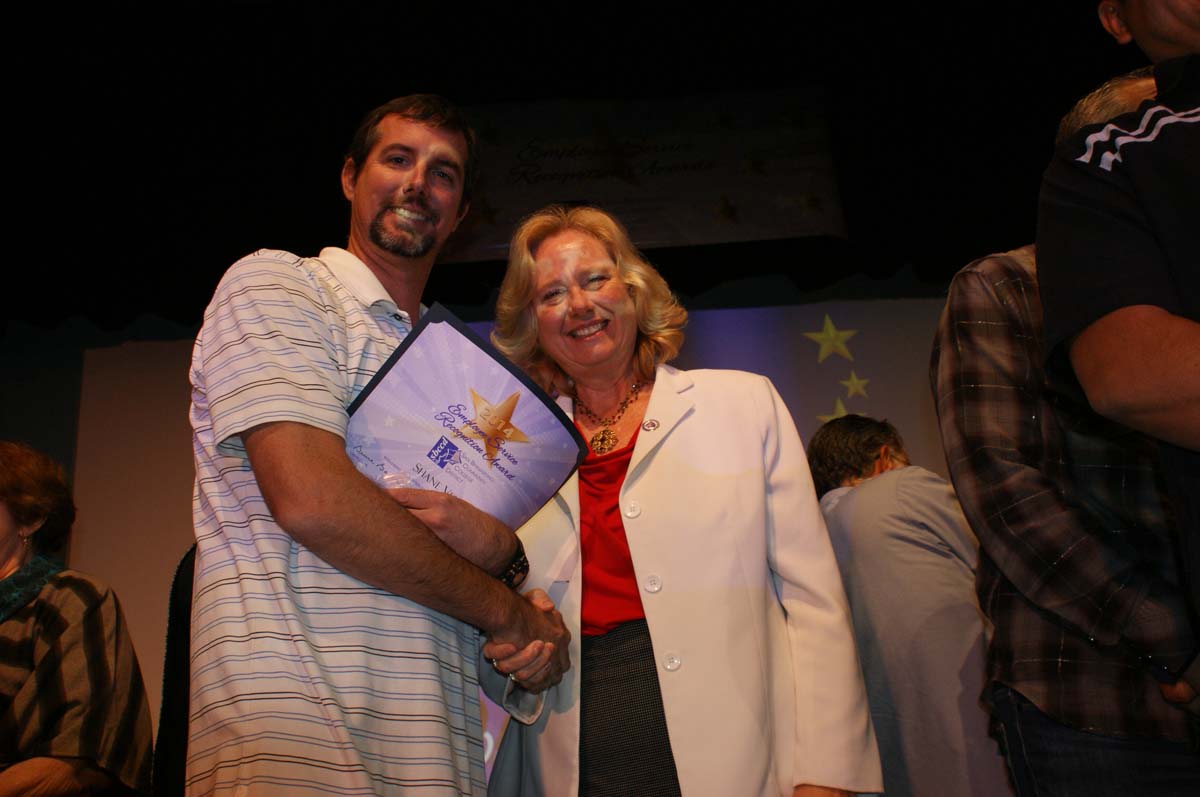 People at the Employee Service Recognition event
