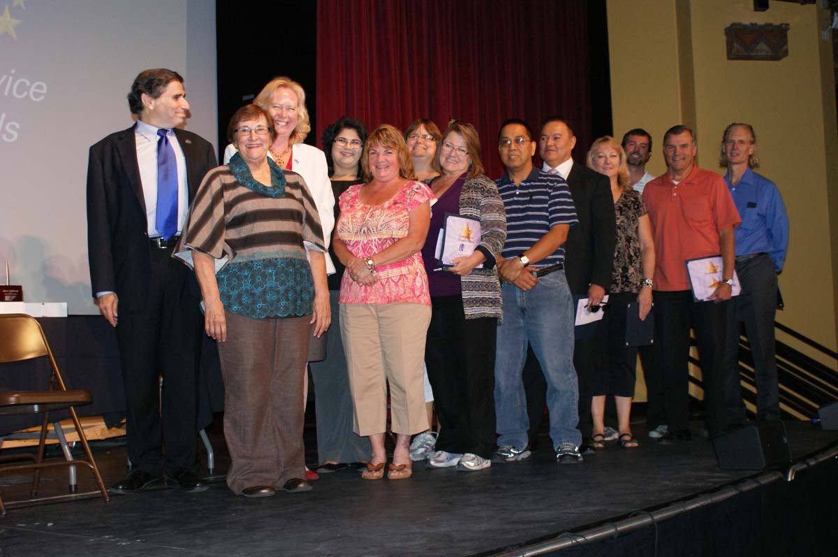 People at the Employee Service Recognition event