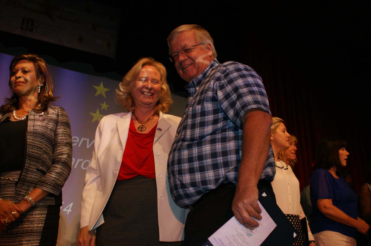 People at the Employee Service Recognition event