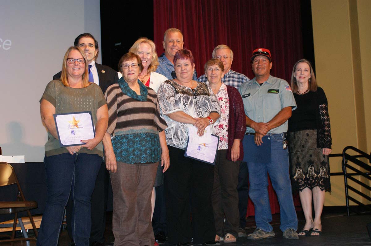 People at the Employee Service Recognition event