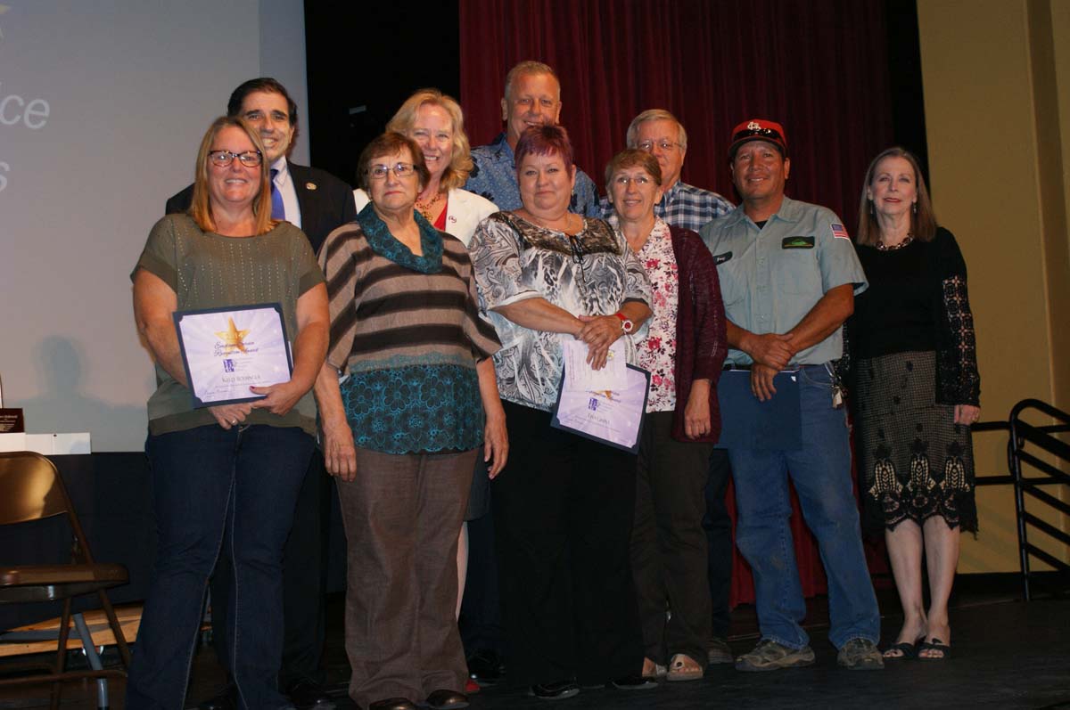 People at the Employee Service Recognition event