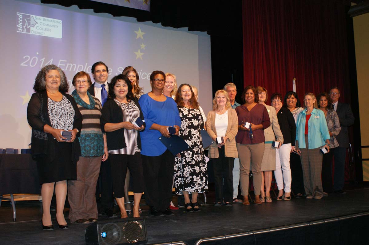 People at the Employee Service Recognition event