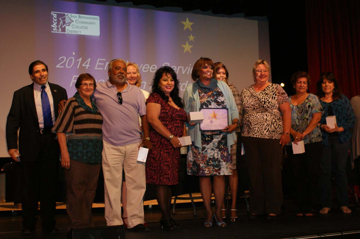 People at the Employee Service Recognition event