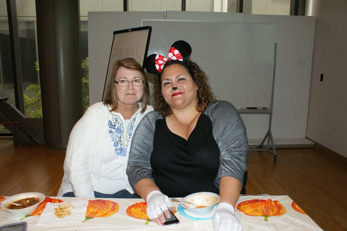 People enjoying the Chili Cook-off