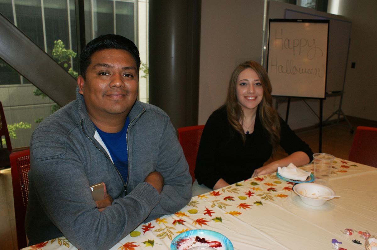 People enjoying the Chili Cook-off