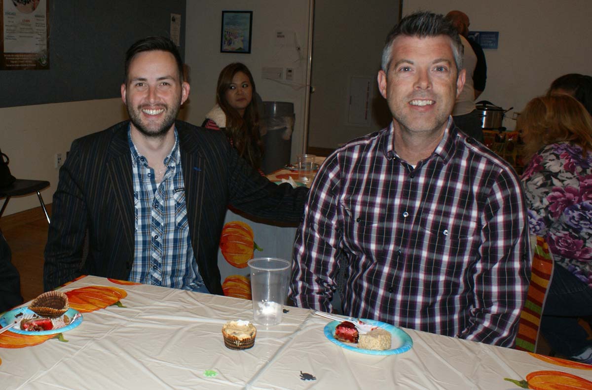 People enjoying the Chili Cook-off