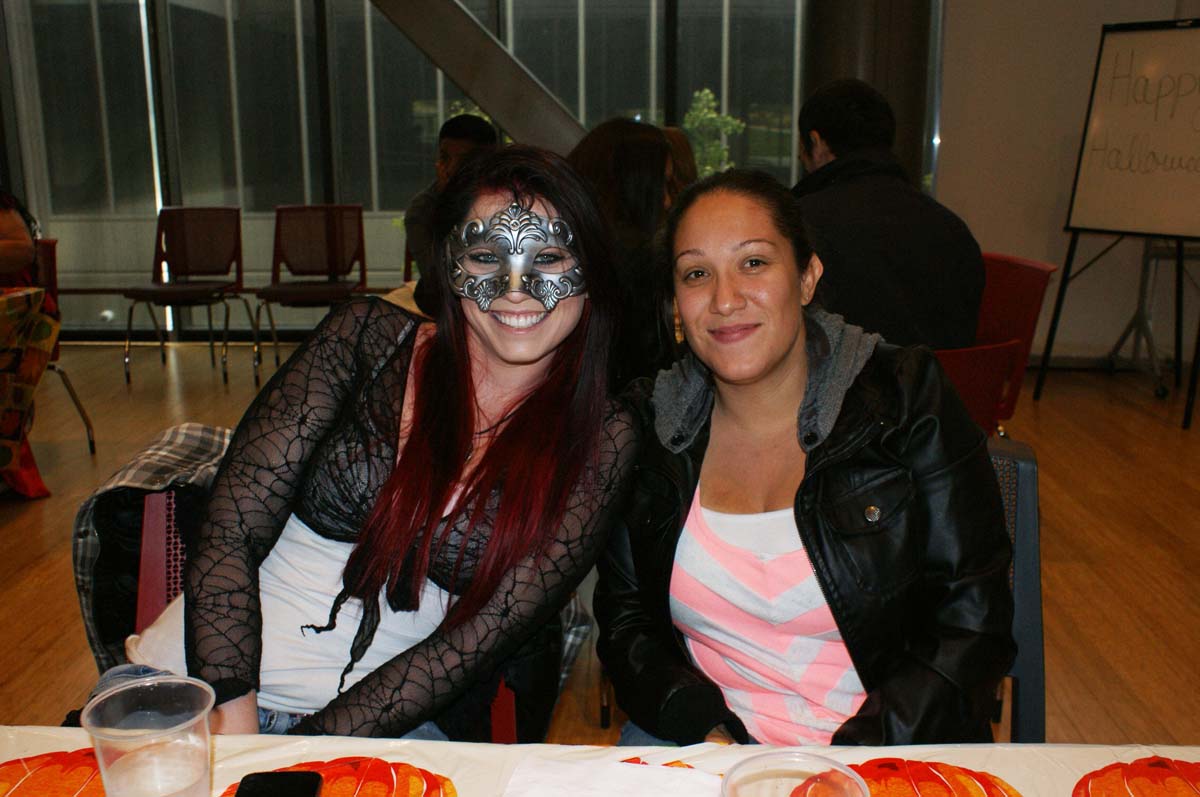 People enjoying the Chili Cook-off