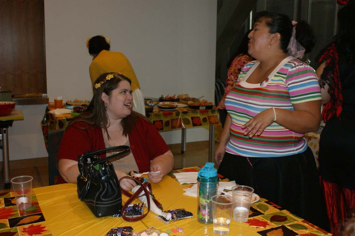 People enjoying the Chili Cook-off
