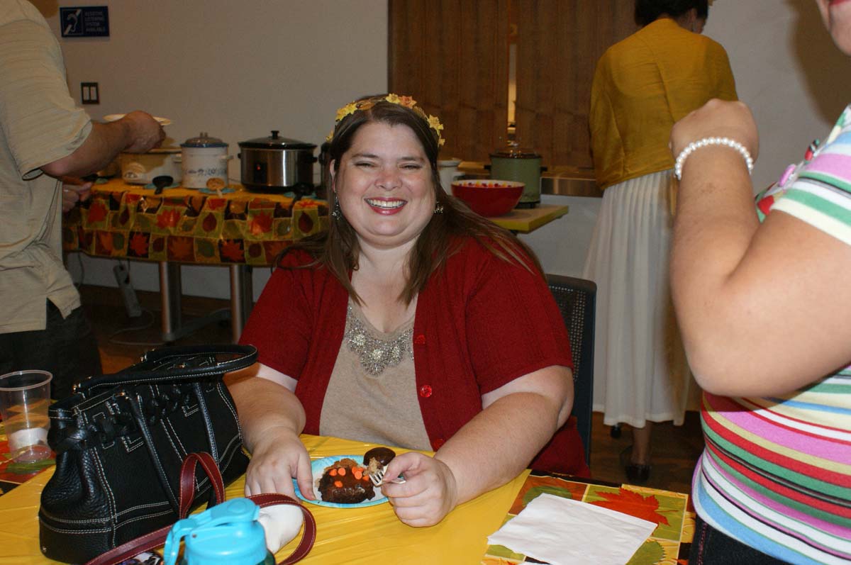 People enjoying the Chili Cook-off