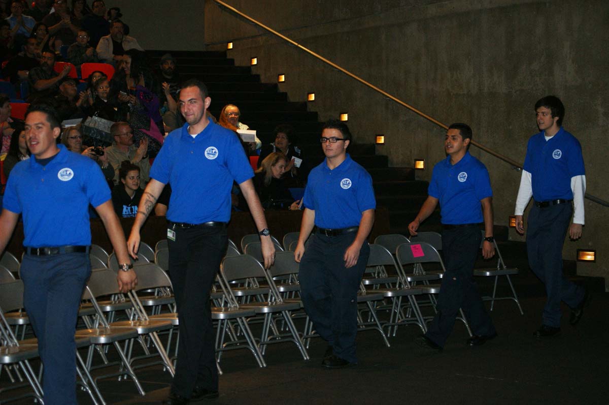 People at the EMT graduation