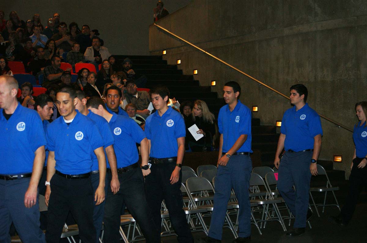 People at the EMT graduation