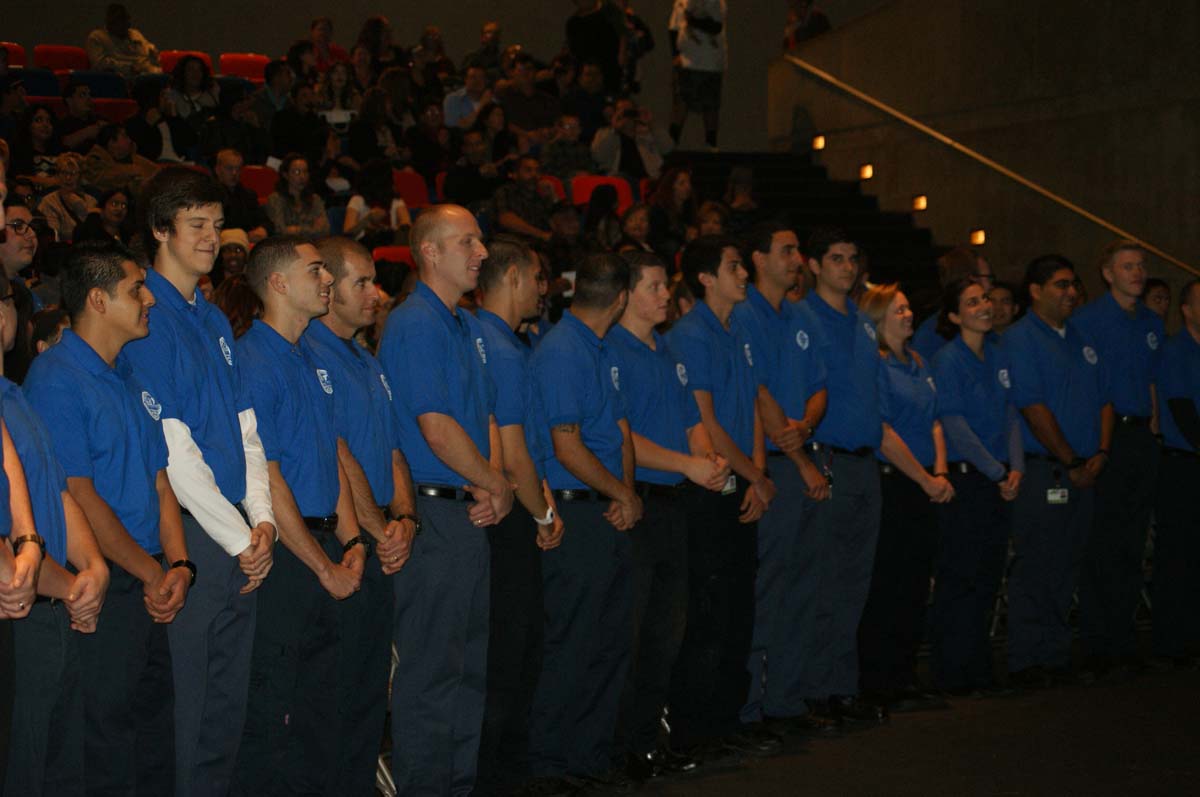 People at the EMT graduation