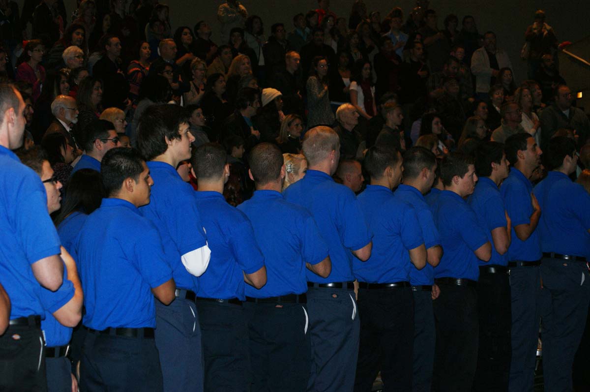 People at the EMT graduation
