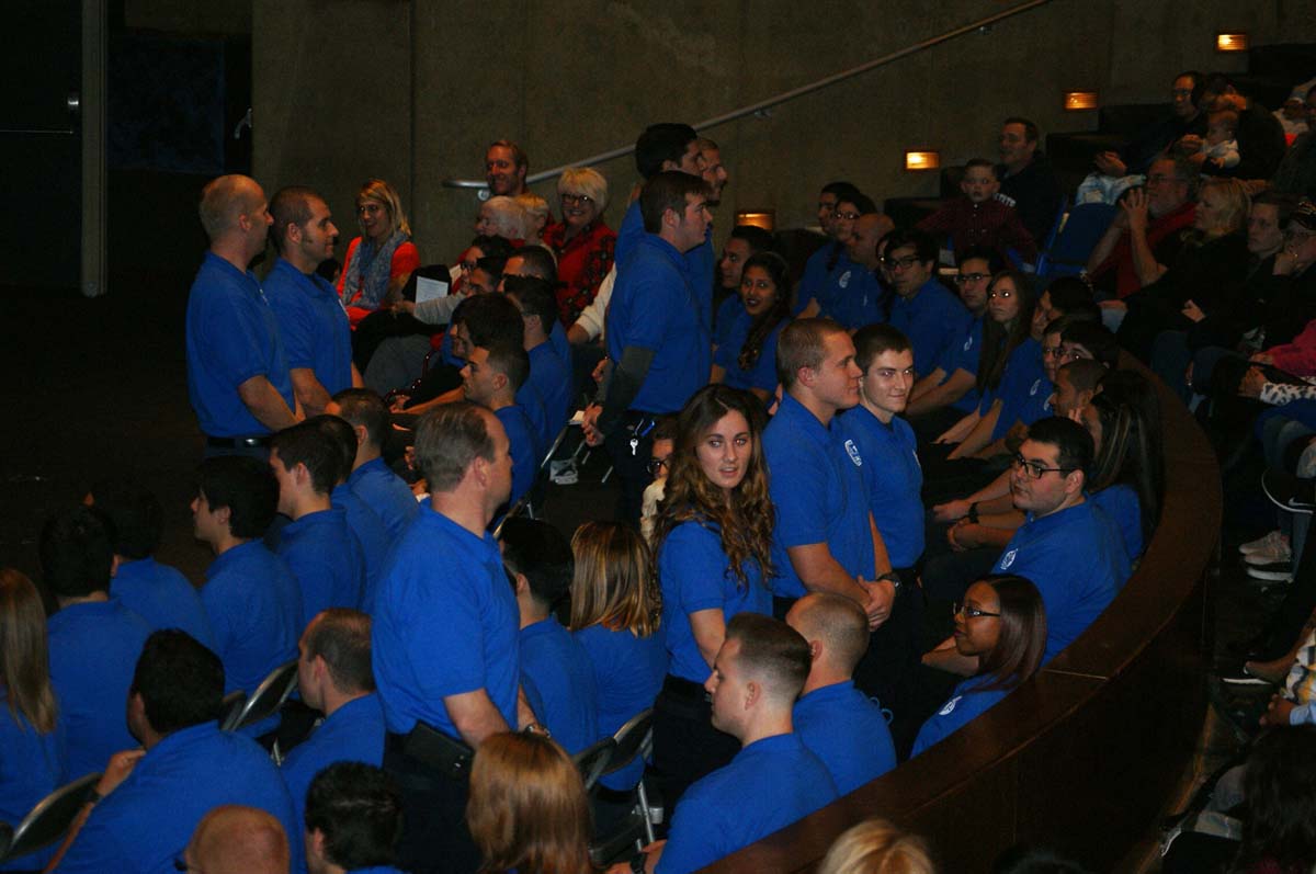 People at the EMT graduation