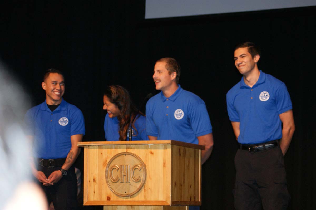 People at the EMT graduation