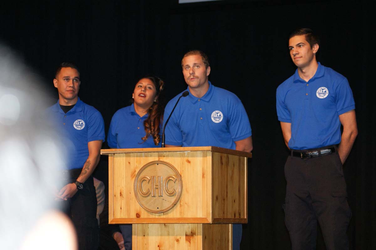People at the EMT graduation