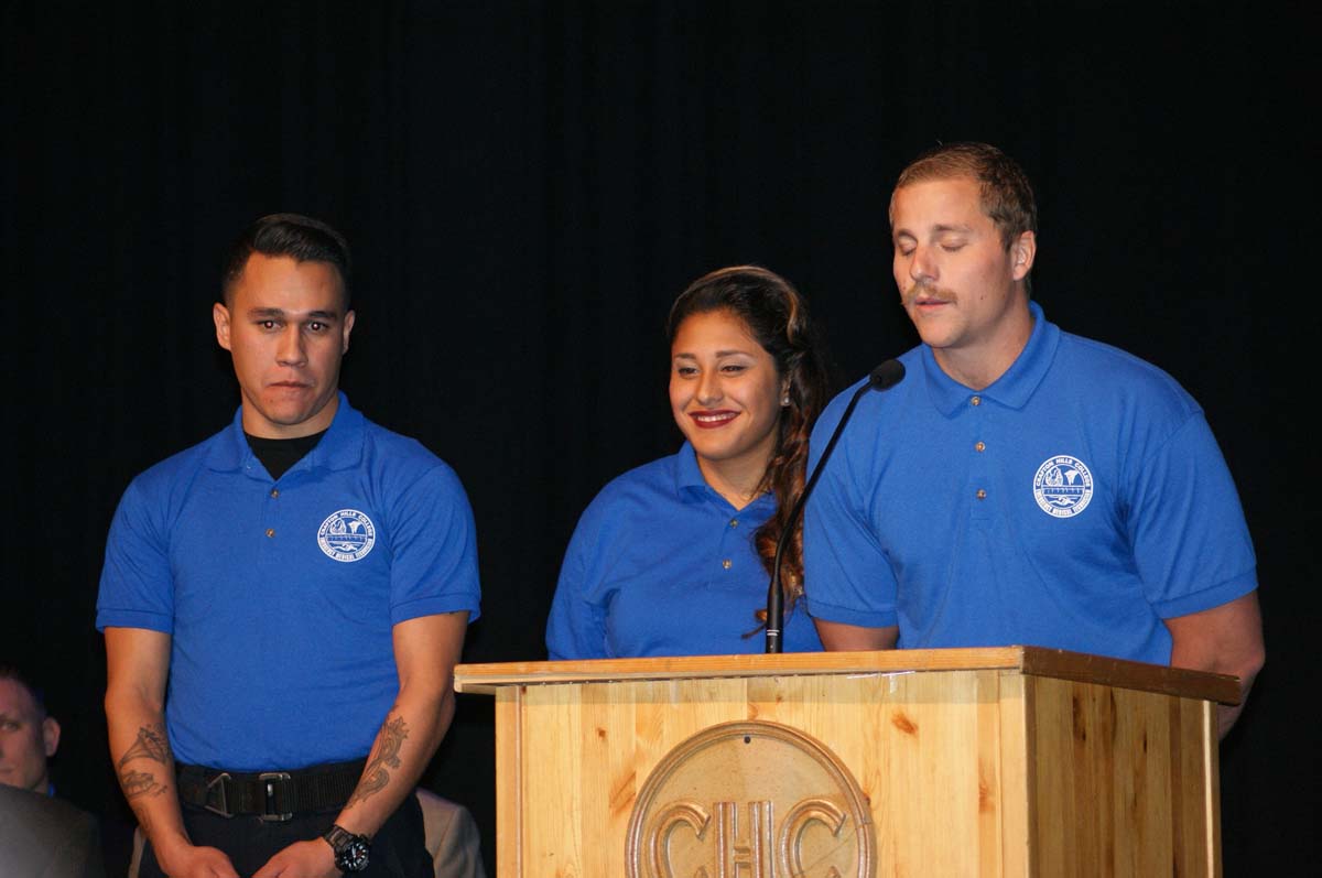 People at the EMT graduation