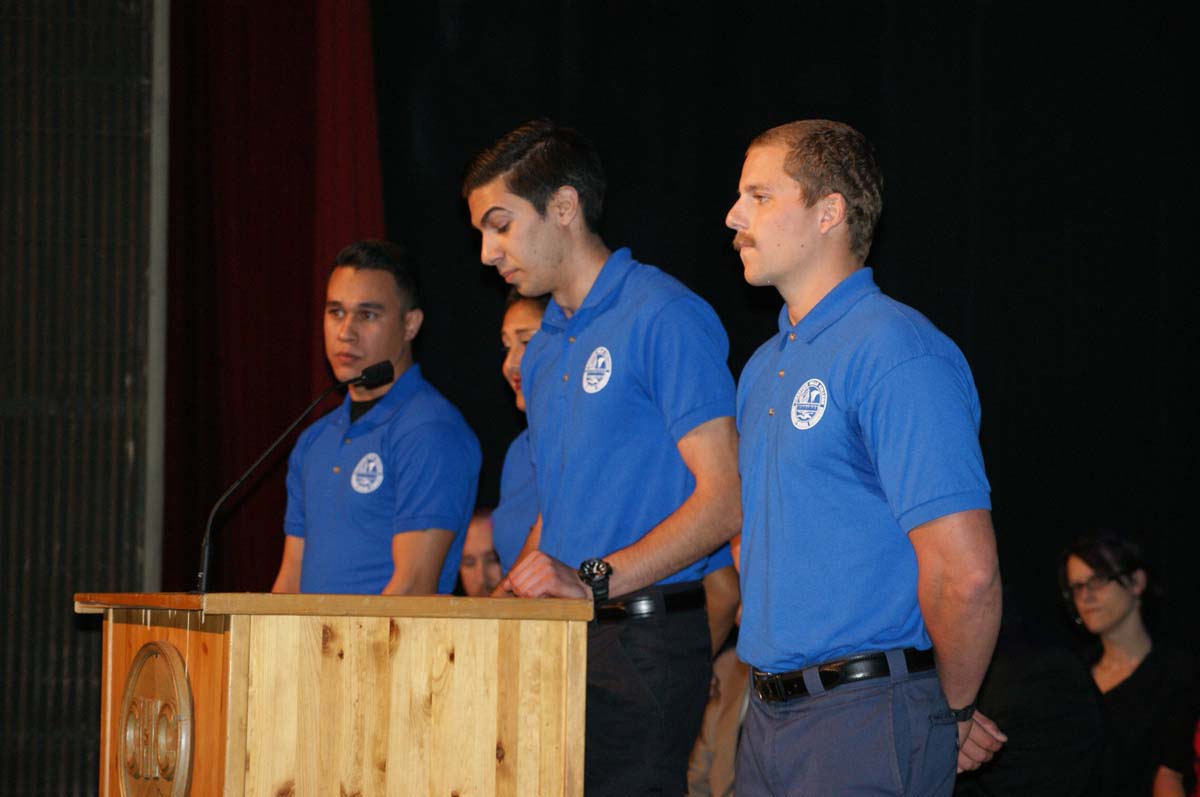 People at the EMT graduation