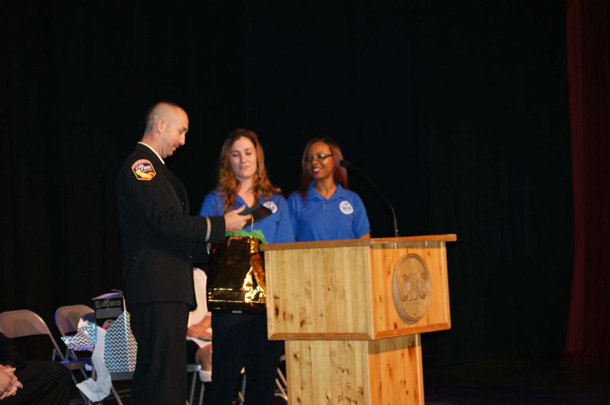 People at the EMT graduation