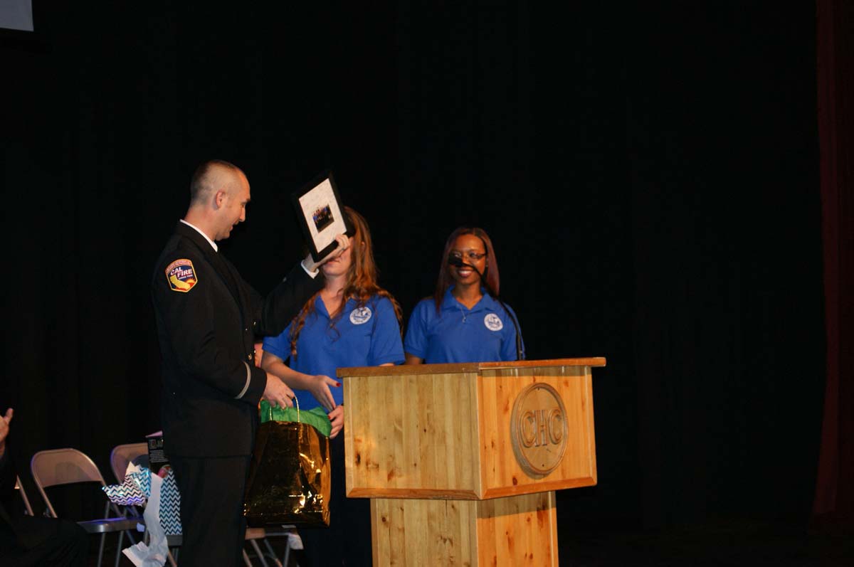 People at the EMT graduation