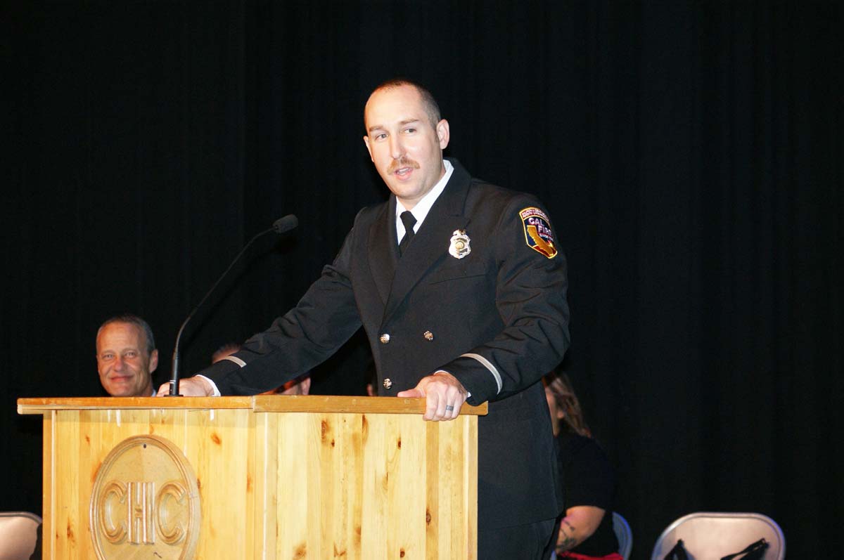 People at the EMT graduation