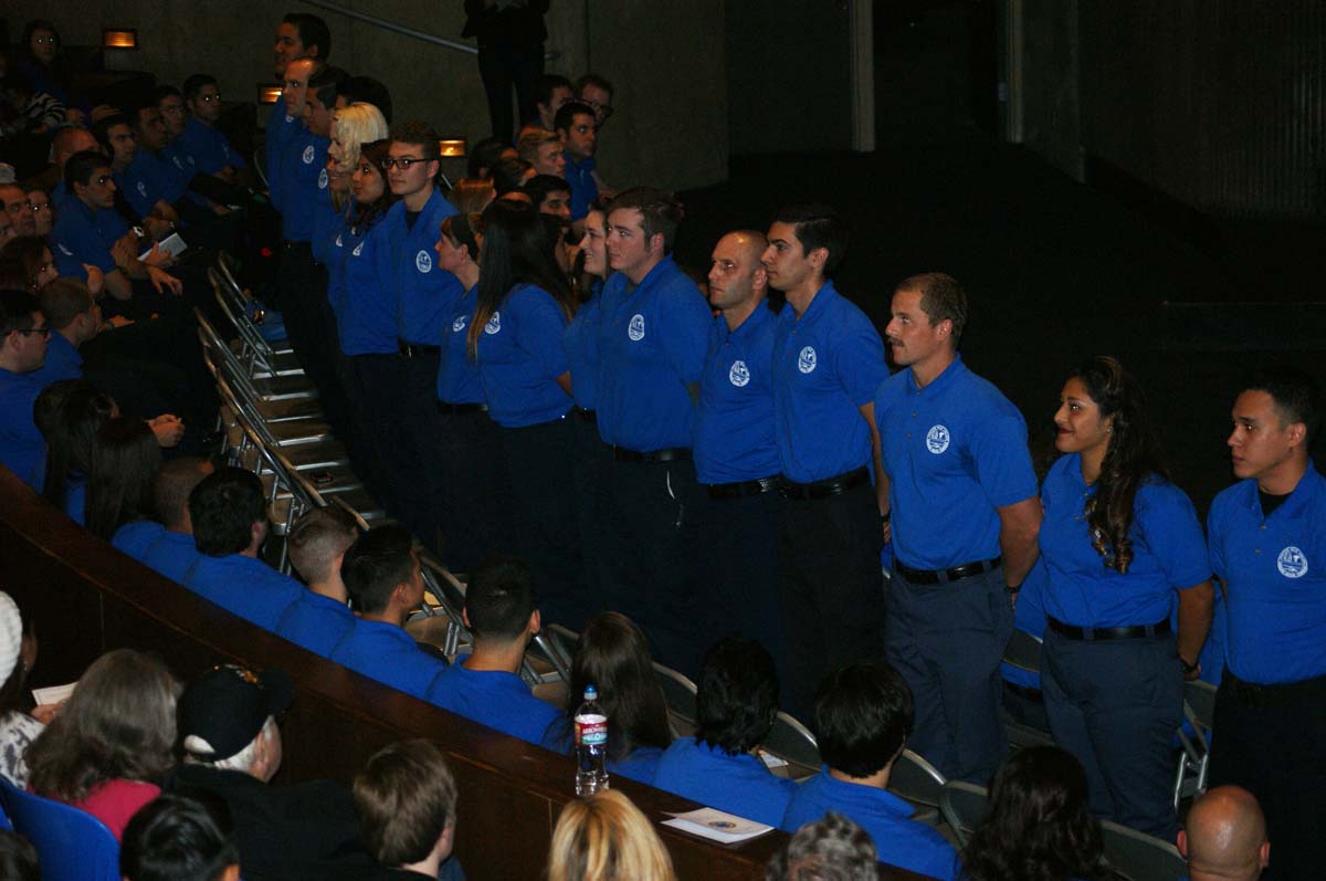 People at the EMT graduation