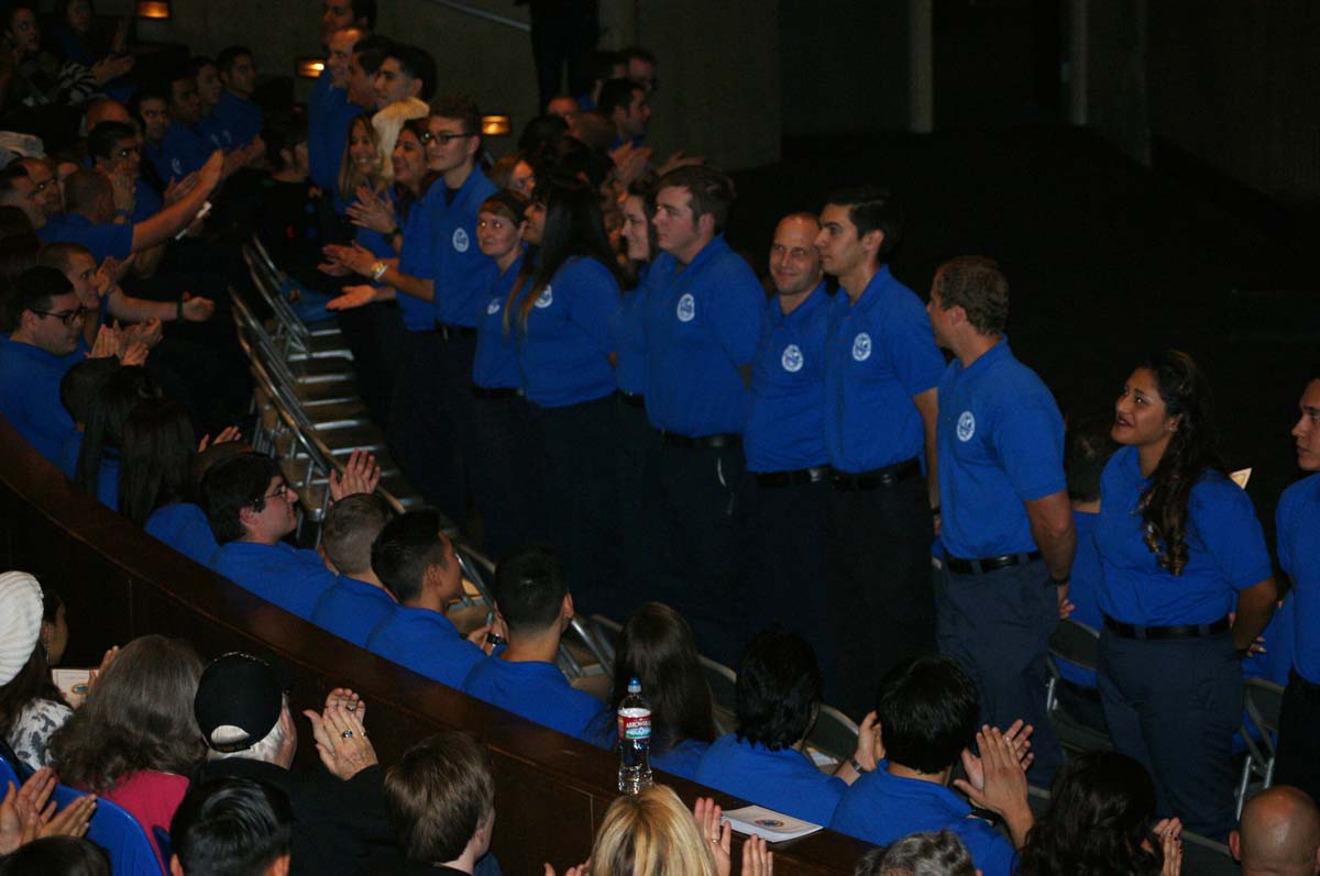 People at the EMT graduation