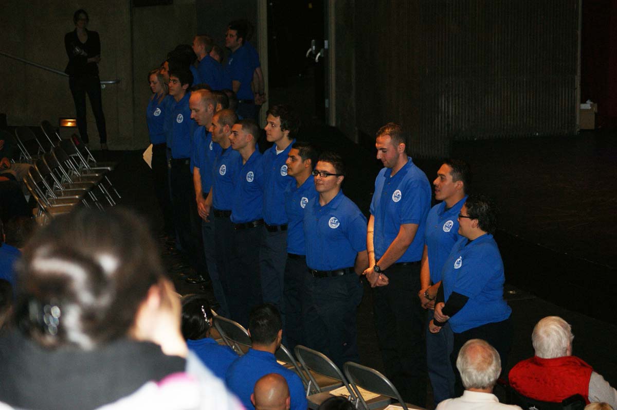 People at the EMT graduation