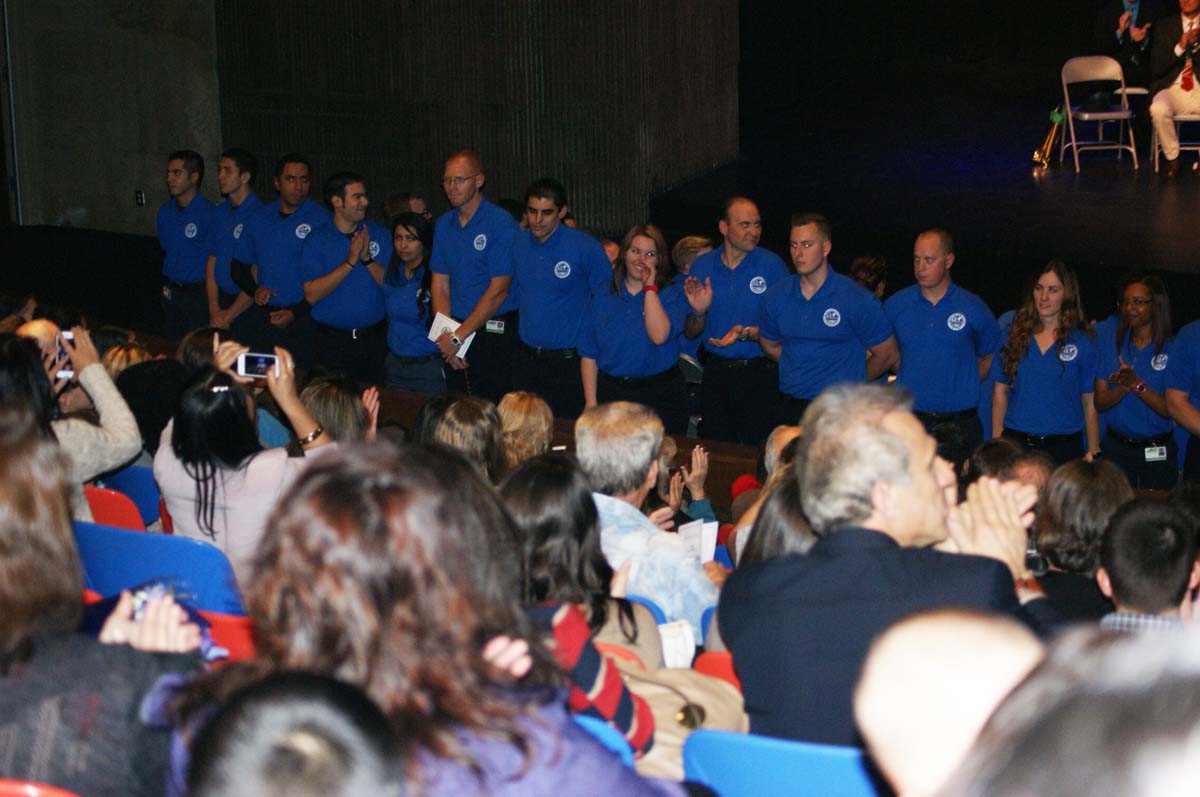 People at the EMT graduation
