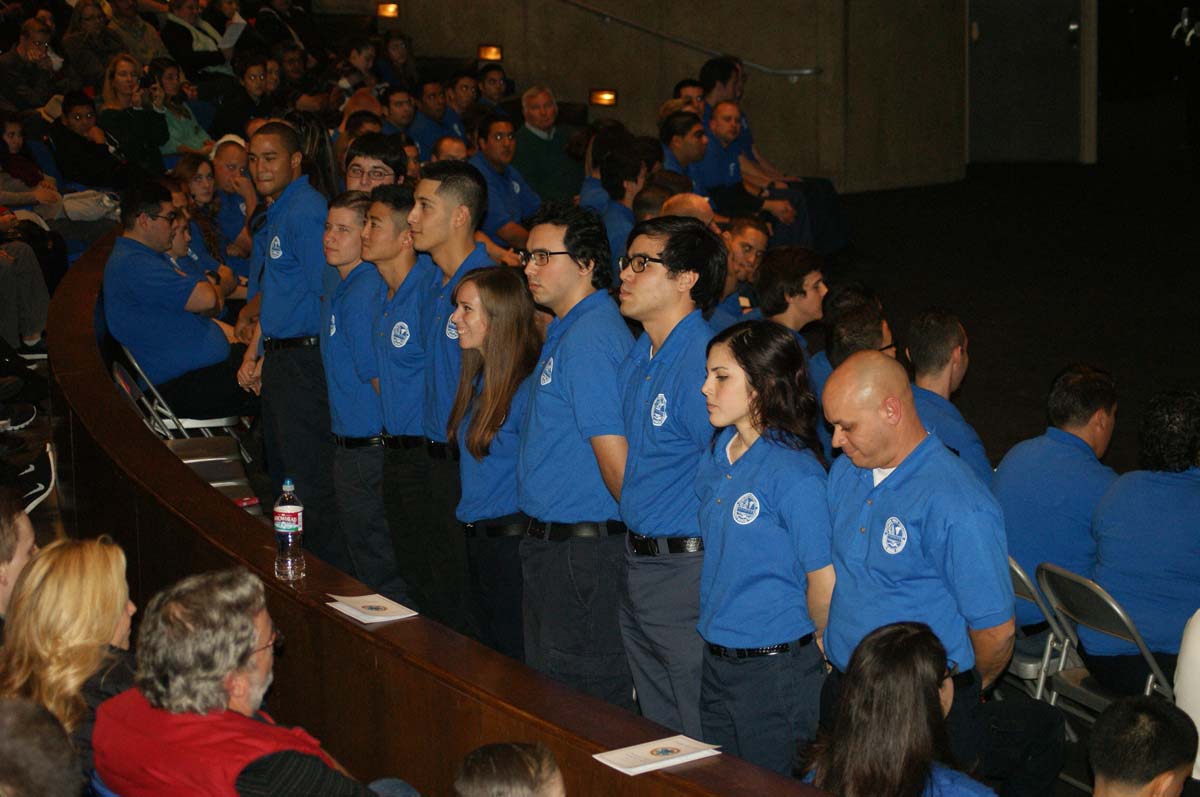 People at the EMT graduation