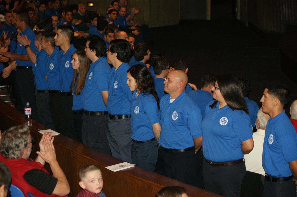 People at the EMT graduation