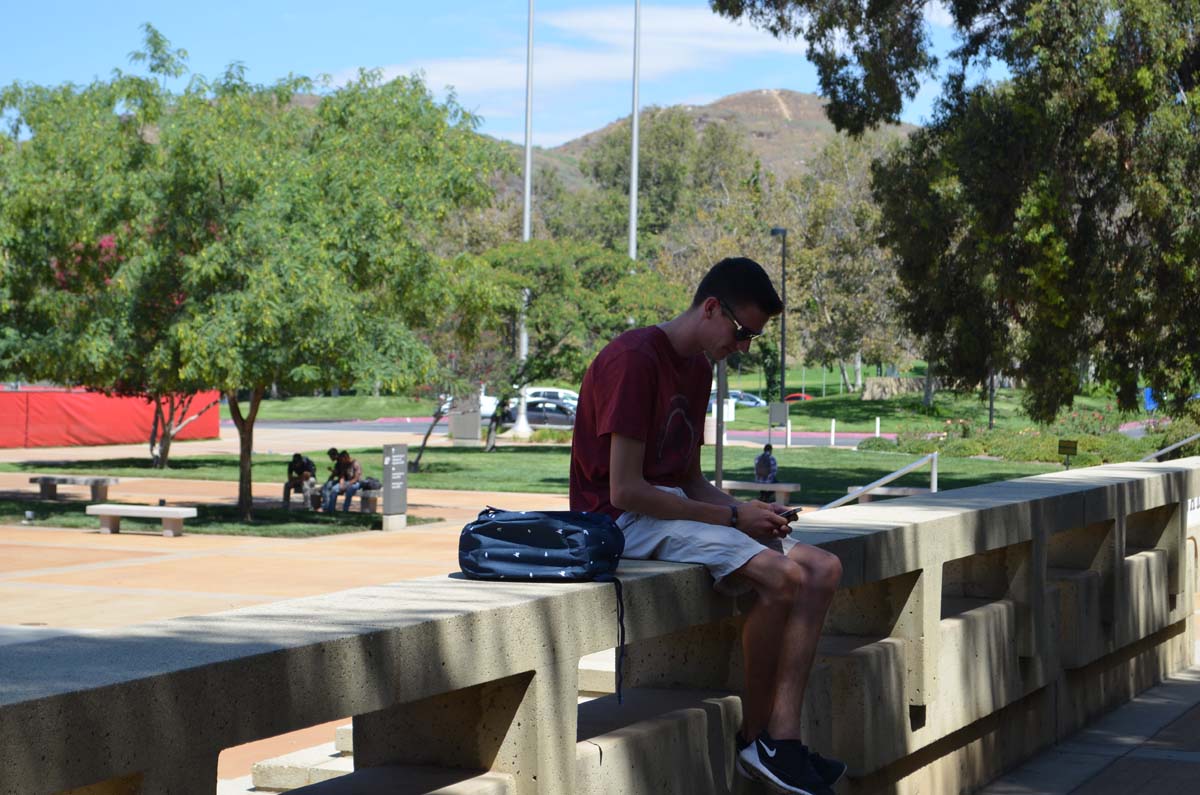 People enjoying the first days of fall semester