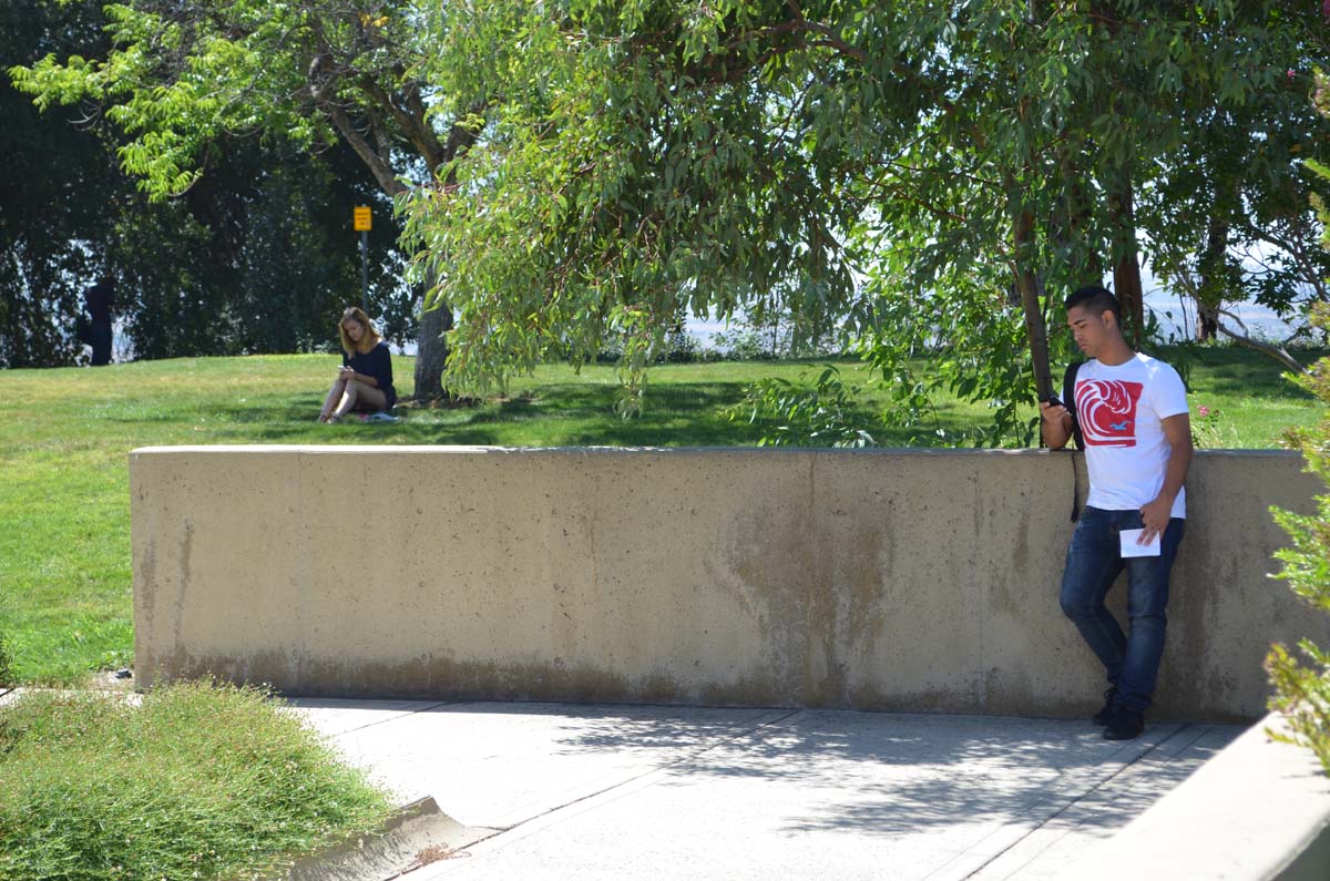People enjoying the first days of fall semester