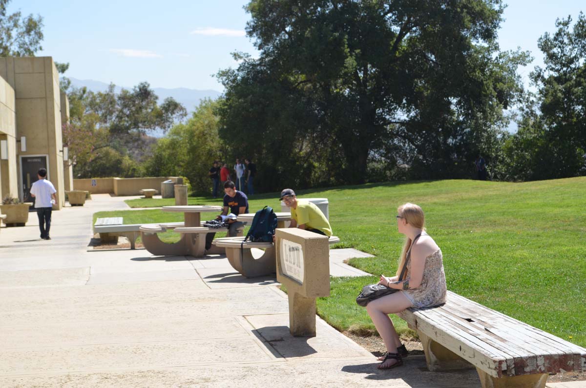 People enjoying the first days of fall semester
