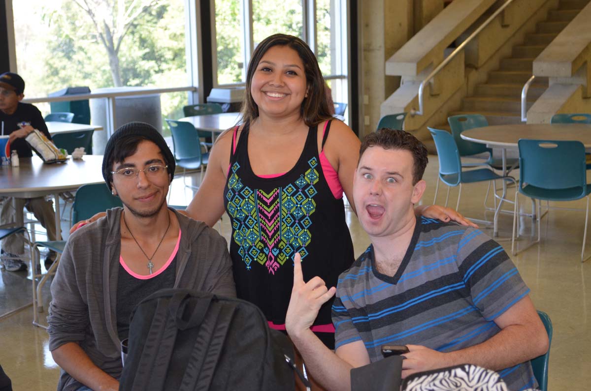 People enjoying the first days of fall semester