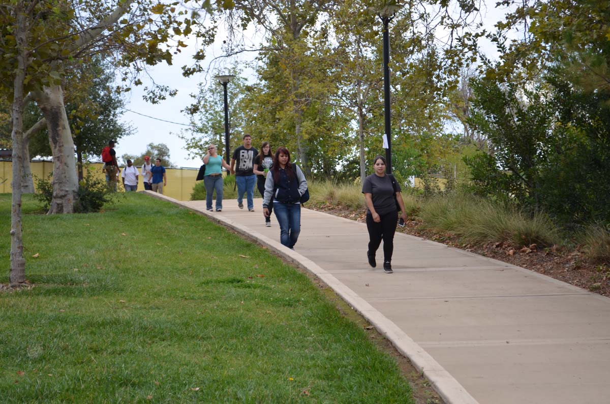 People enjoying the first days of fall semester