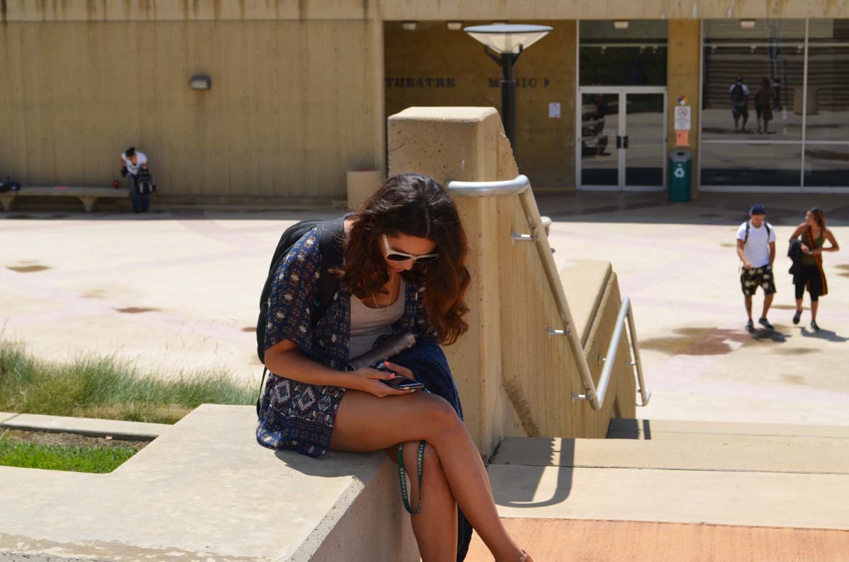People enjoying the first days of fall semester
